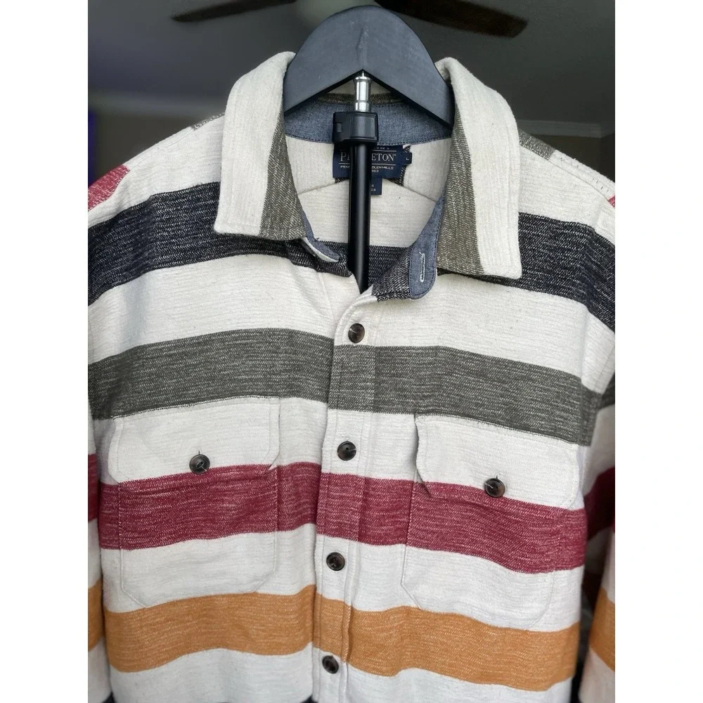Pendleton Men's L Ultrasoft Flannel Blanket Shirt Glacier National Park Edition